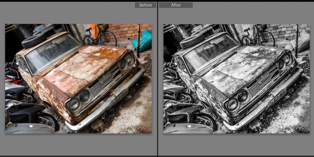 B&W HDR Lightroom Example